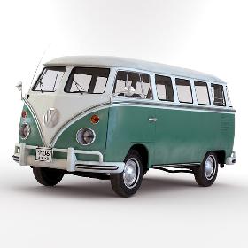 Volkswagen Type 2 Green Simple Interior